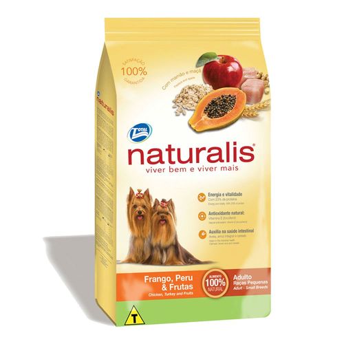 Ração Total Naturalis para Cães Adultos de Raças Pequenas Sabor Frango Peru e Frutas 15kg é bom? Vale a pena?