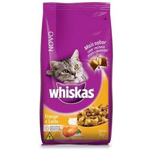 Ração Whiskas Frango e Leite para Gatos Adultos - 3kg é bom? Vale a pena?