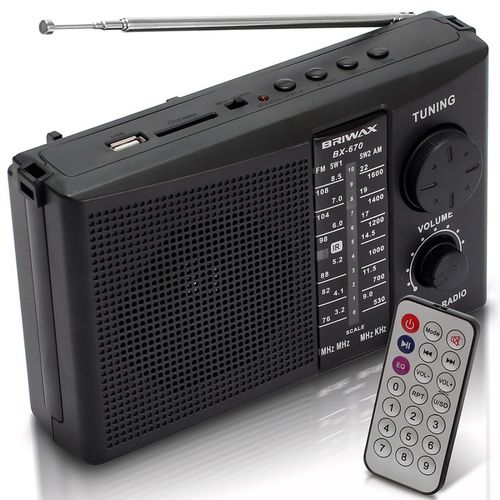 Rádio Am/fm Portátil Recarregável Mp3 Usb Sd Controle Aux P2 - Briwax BX-670 é bom? Vale a pena?