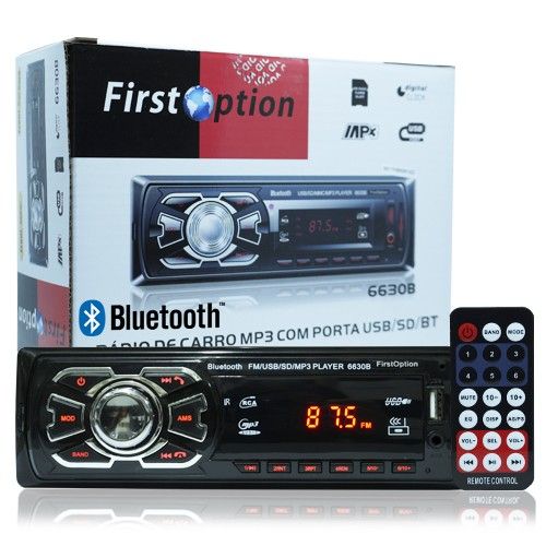 Rádio Mp3 Player Automotivo Bluetooth First Option 6630b Fm Sd Usb Controle é bom? Vale a pena?