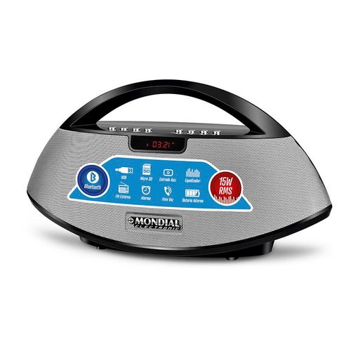 Rádio Portátil Mondial SK-01, 15W, USB, Bluetooth, Entrada Auxiliar - Bivolt é bom? Vale a pena?