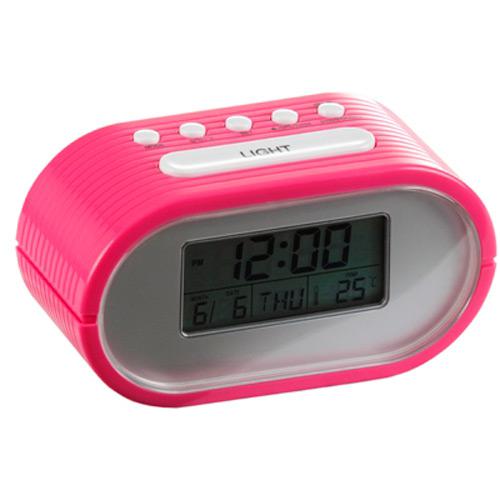 Relógio de Mesa Plástico Despertador Slot com Medidor de Temperatura Pink Brilhante - Urban é bom? Vale a pena?