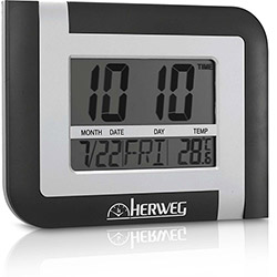 Relógio de Parede Digital 6404-70 30,8x27,3x2,8 Cm Prata Metálico - Herweg é bom? Vale a pena?