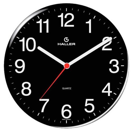 Relógio de Parede Disco 5608/02 22cm Preto Haller é bom? Vale a pena?