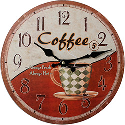 Relógio de Parede Mdf Coffe Bon Gourmet Analógico Cód 12268 é bom? Vale a pena?