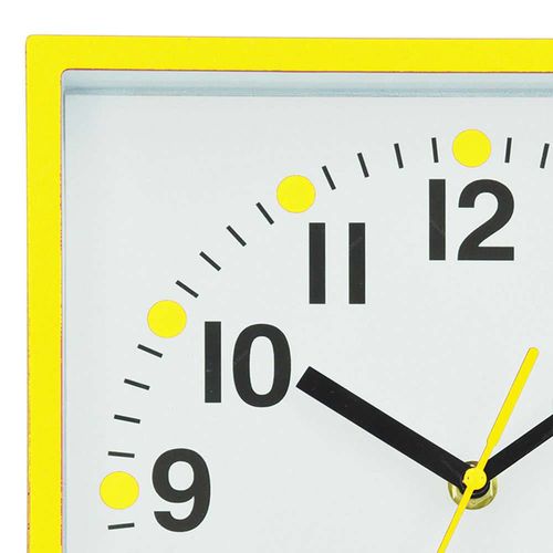 Relógio de Parede Quadrado com Calendário Amarelo - Urban - 24x24 Cm é bom? Vale a pena?