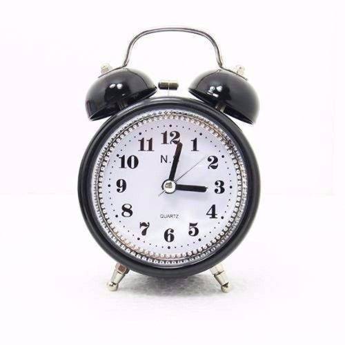 Relógio Despertador Analógico com Som Alto 2 Sinos Colorido Huari Preto é bom? Vale a pena?
