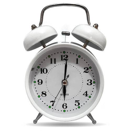 Relógio Despertador Vintage Analógico com 2 Sinos - Branco é bom? Vale a pena?