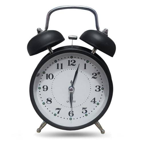 Relógio Despertador Vintage Analógico com 2 Sinos - Preto é bom? Vale a pena?