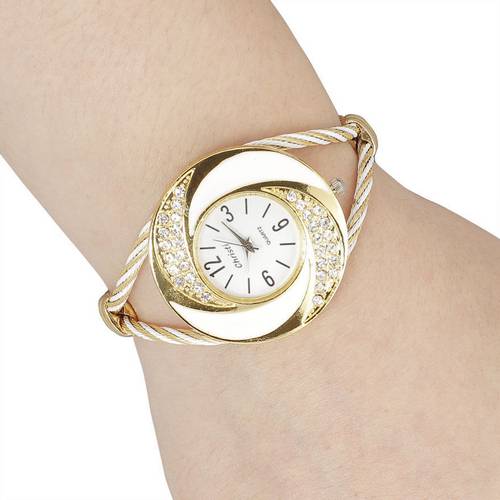 Relógio Feminino Bracelete na Cor Dourado com Strass é bom? Vale a pena?