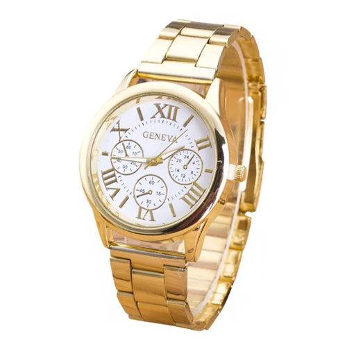 Relógio Feminino Dourado Luxo Casual Geneva Elegante é bom? Vale a pena?