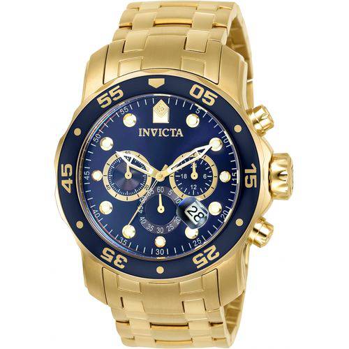 Relógio Invicta Pro Diver 0073 Azul B. Ouro 18k Original é bom? Vale a pena?
