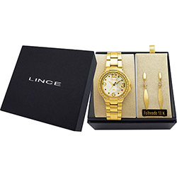 Relógio Lince Feminino Social + Brinco Dourado Folheado - Lrg5024L B2Kx é bom? Vale a pena?