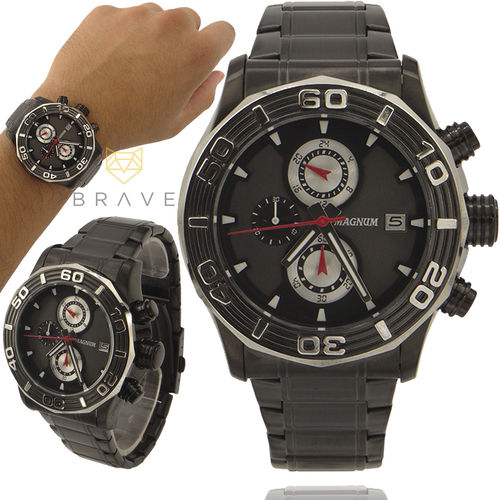 Relógio Magnum Preto Masculino Cronógrafo com 2 Anos de Garantia MA33559P é bom? Vale a pena?
