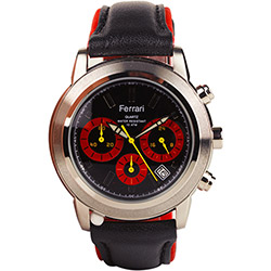 Relógio Masculino Ferrari Esportivo Cronógrafo com Pulseira de Couro e Pulso Preto é bom? Vale a pena?