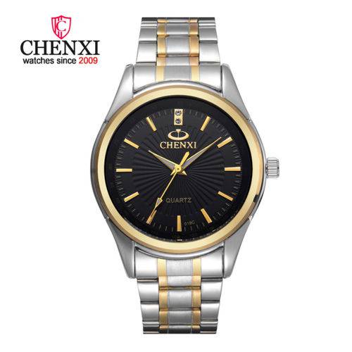 Relógio Masculino Quartzo Chenxi Luxo Aço Inoxidável Black Silver é bom? Vale a pena?