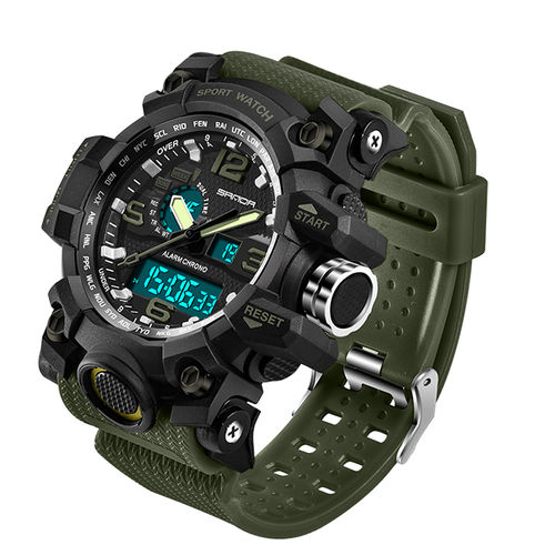 Relógio Militar Masculino Verde Exército Sanda 742 é bom? Vale a pena?