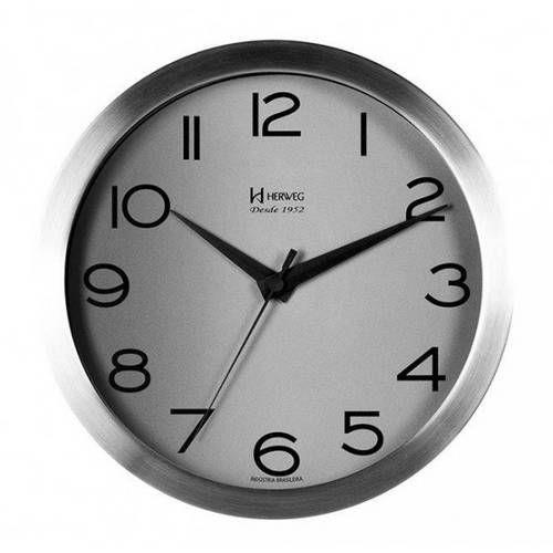 Relógio Parede Herweg 6714 079 Aluminio Escovado 25cm é bom? Vale a pena?