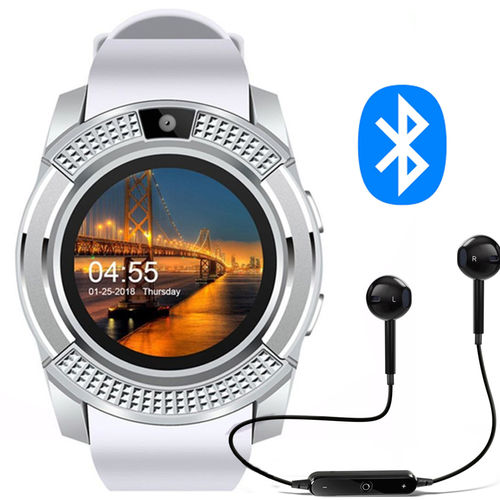 Relógio Smartwatch V8 Inteligente Gear Chip Celular Touch + Fone de Ouvido Bluetooth S6 é bom? Vale a pena?