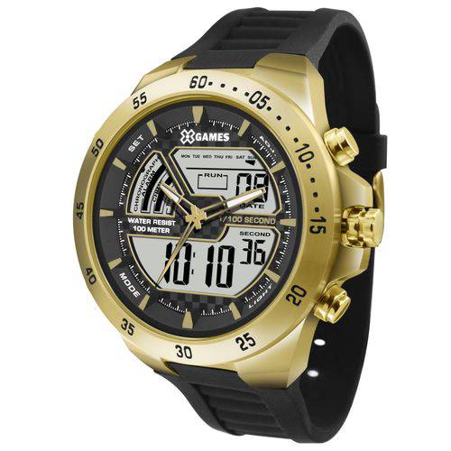 Relógio X-games Masculino Anadigi Xmspa021 Bxpx Dourado Aço é bom? Vale a pena?
