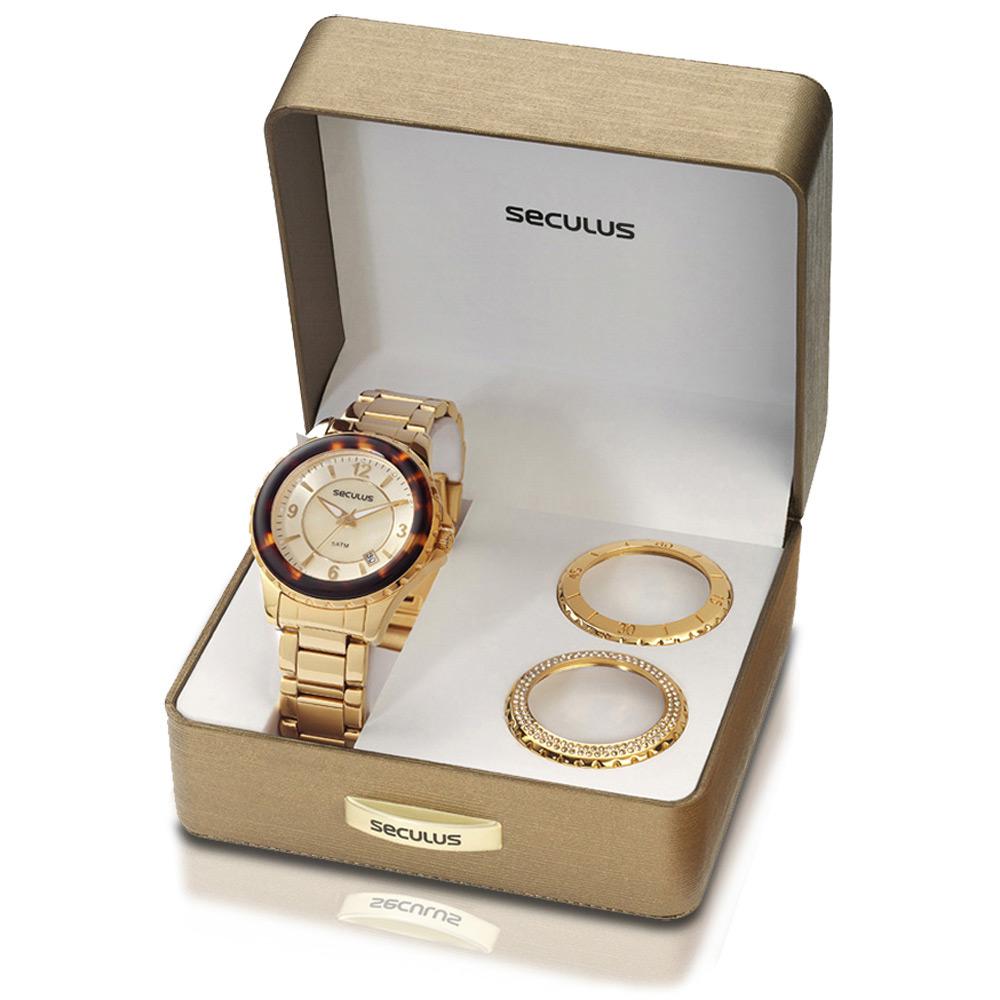 Relógio Feminino Casual Dourado c/ 3 Catracas 24773LPSFDS2-X - Seculus é bom? Vale a pena?