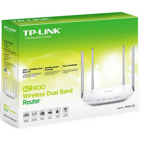 Roteador Wireless - Tp-Link Dual-Band Ac900 - Branco - Archer C25 é bom? Vale a pena?