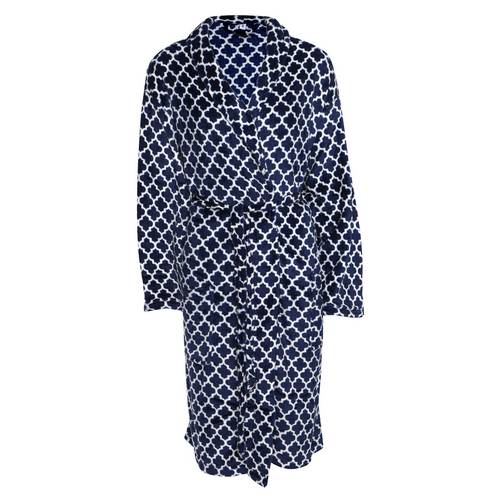 Roupão Corttex Home Design Flannel Estampado Clover G Azul/Branco é bom? Vale a pena?