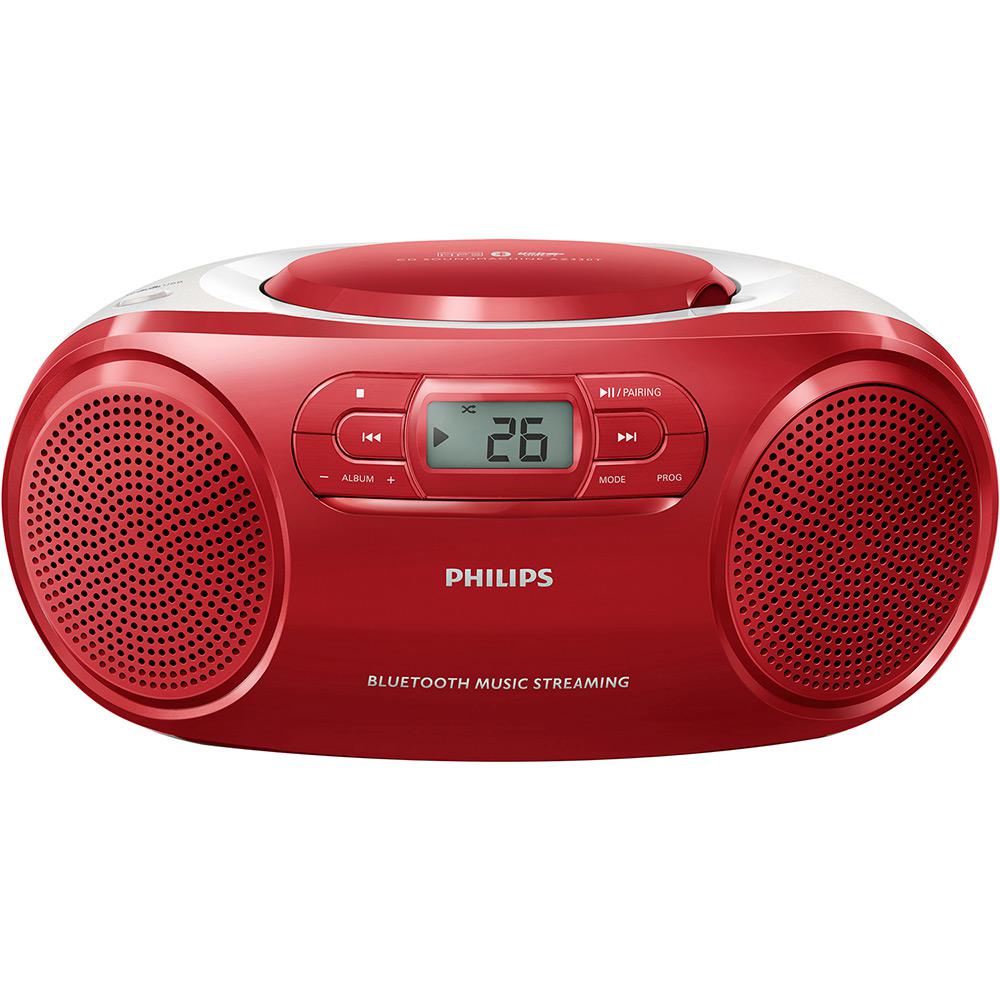 Rádio Portátil Philips AZ331TX/78 CD Player FM Bluetooth USB Aux MP3 - Vermelho é bom? Vale a pena?
