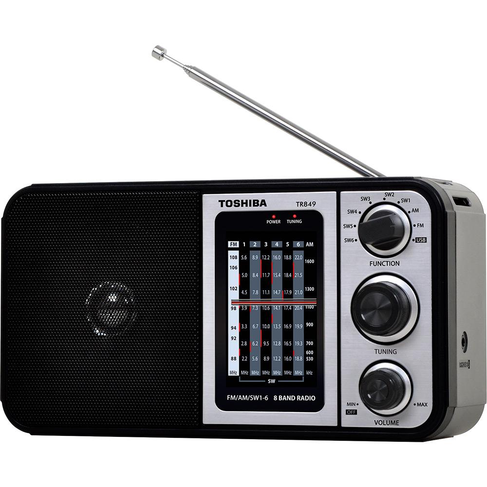 Rádio Portátil Toshiba Multibanda TR 849 Rádio AM/FM Entrada USB - Chumbo é bom? Vale a pena?
