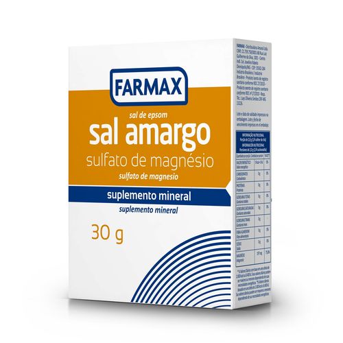 Sal Amargo (sulfato de Magnésio) Farmax - 30g é bom? Vale a pena?