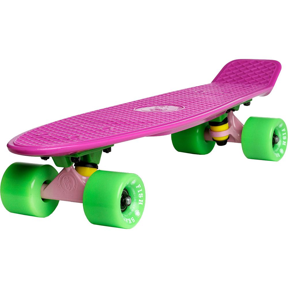 Skate Fish Skateboards Cruiser Lilás e Verde 22'' é bom? Vale a pena?