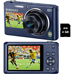 Smart Câmera Samsung Seleção Brasileira DV2014F 16.1MP Wi-Fi Zoom Óptico 5x - Dual LCD com Modo Futebol + Cartão de Memória 4GB - Preta é bom? Vale a pena?