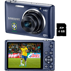 Smart Câmera Samsung Seleção Brasileira ST2014F 16.2MP Wi-Fi Zoom Óptico 5x com Modo Futebol e Moldura Futebol + Cartão de Memória 4GB - Preta é bom? Vale a pena?