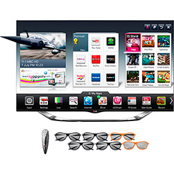Smart TV 3D 55" LG 55LA8600 Full HD - 3 USB 4 HDMI 240Hz + 4 Óculos 3D + 2 Óculos Dual Play + Controle Magic Remote é bom? Vale a pena?