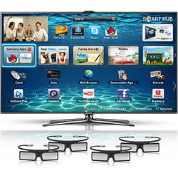 Smart TV 3D LED 40" Samsung UN40ES7000 Full HD - 3 HDMI 3 USB DTV 240Hz 4 Óculos é bom? Vale a pena?