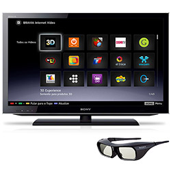 Smart TV 3D LED 40" Sony KDL40HX755 Full HD 4 HDMI e 2 USB Motion Flow XR 480hz Óculos 3D é bom? Vale a pena?