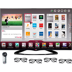Smart TV 3D LED 47" LG 47LA6600 Full HD Smart Share - 3 HDMI 3USB 120Hz + 4 Óculos 3D é bom? Vale a pena?