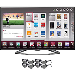 Smart TV 3D LED 55" LG 55LA6200 FULL HD 3 HDMI 3 USB Wi-fi 120Hz + 4 Óculos 3D é bom? Vale a pena?