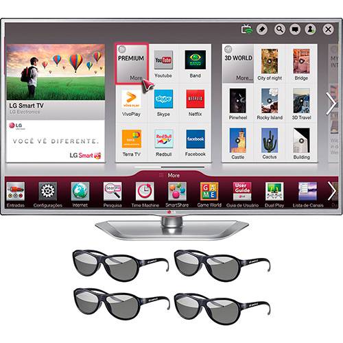 Smart TV 3D LED 55" LG 55LA6214 Full HD 3 HDMI 3 USB 120Hz + 4 Óculos 3D é bom? Vale a pena?