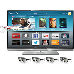 Smart TV 3D LED 55" Philips 55PFL6007G Full HD - 4 HDMI 3 USB DTVi 4 Óculos 3D é bom? Vale a pena?
