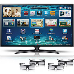 Smart TV 3D LED 55" Samsung 55ES6500 Full HD - 3 HDMI 3 USB 480Hz 4 Óculos 3D é bom? Vale a pena?