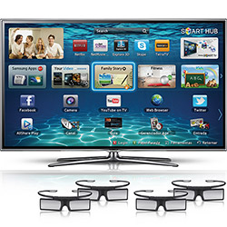 Smart TV 3D LED 55" Samsung 55ES6800 Full HD - 3 HDMI 3 USB 600Hz 4 Óculos 3D é bom? Vale a pena?
