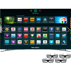 Smart TV 3D Samsung 55" LED Full HD 55F8000 - Interaction Quad Core Wi-Fi 4 Óculos 3D é bom? Vale a pena?