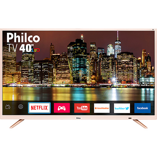 Smart TV LED 40" Philco Ptv40e60snc Full HD com Conversor Digital 2 HDMI 2 USB Wi-Fi Closed Caption - Champanhe é bom? Vale a pena?
