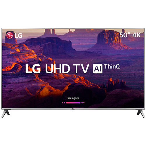 Smart TV LED 50" LG 50UK6510 Ultra HD 4k com Conversor Digital 4 HDMI 2 USB Wi-Fi ThinQ AI WebOS 4.0 60Hz Inteligencia Artificial - Prata é bom? Vale a pena?