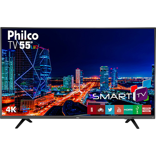 Smart TV LED 55" Philco PTV55U21DSWNT UHD 4K com Conversor Digital 3 HDMI 2 USB Wi-Fi Netflix - Titânio é bom? Vale a pena?