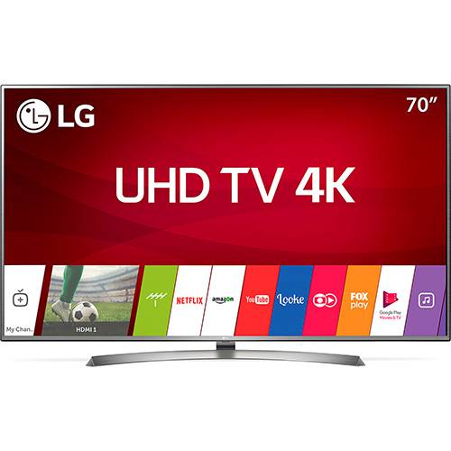 Smart TV LED 70" LG 70UJ6585 Ultra HD 4k (2160p) com Conversor Digital 4 HDMI 2 USB Wi-Fi Webos 3.5 e Sistema de Som Ultra Surround - Prata é bom? Vale a pena?