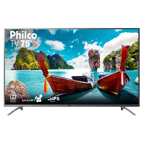 Smart TV LED 75" Philco PTV75e30DSWNT Ultra HD 4k com Conversor Digital 3 HDMI 2 USB Wi-Fi 60Hz - Titânio é bom? Vale a pena?