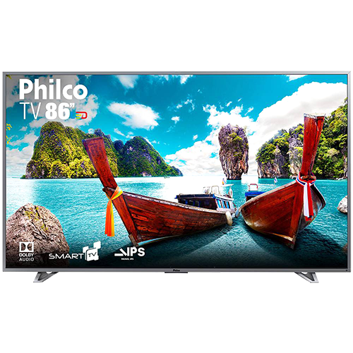 Smart TV LED 86" Philco PTV86e30DSWNT Ultra HD 4k com Conversor Digital 3 HDMI 2 USB Wi-Fi 60Hz - Titânio é bom? Vale a pena?