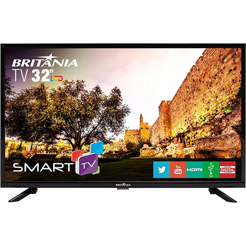 Smart TV LED 32" Britânia BTV32G51SN HD com Conversor Digital 2 HDMI 1 USB Wi-Fi Áudio Dolby - Preta é bom? Vale a pena?